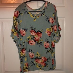 Bell Sleeve Floral Top